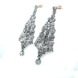 Art Deco platinum and diamond chandelier earrings