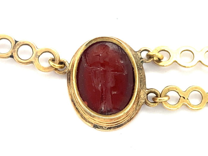 Collana vittoriana in oro intagliato