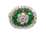 Van Cleef & Arpels 1960’s gold diamond and emerald cocktail ring