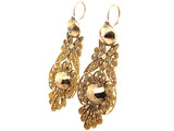 Antique gold filegree earrings