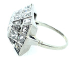 Art Déco platinum and diamond pyramid ring, 1930
