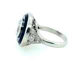 Pennisi Platinum and onyx diamond ring