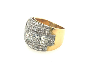Art Déco gold platinum and diamond ring