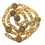 Bulgari gold and antique coin monete necklace