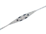 Art Déco platinum diamond and onyx bracelet