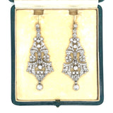 Art Deco platinum and diamond chandelier earrings