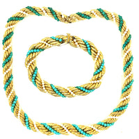 Van Cleef et Arpels gold, pearl and turquoise set