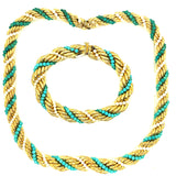 Van Cleef et Arpels gold, pearl and turquoise set