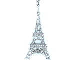 Art Déco platinum and diamond Tour Eiffel pendant
