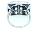 Art Déco platinum and diamond pyramid ring, 1930