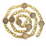 Bulgari gold and antique coin monete necklace