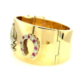 Art Deco Charm cuff bracelet