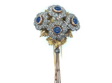 Spilla Buccellati in oro giallo, argento e diamanti a forma di Bouquet di fiori, 1950 c.a. 