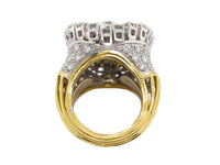 Van Cleef & Arpels 1960’s gold diamond and emerald cocktail ring