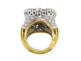 Van Cleef & Arpels 1960’s gold diamond and emerald cocktail ring