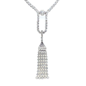 Art Deco platinum and diamond tassel necklace, 1930