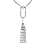 Art Deco platinum and diamond tassel necklace, 1930