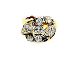 Retro gold and diamond ring, 1940 c.a.