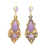 Victorian gold and amethyst earrings