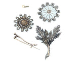 Victorian diamond daisy brooch