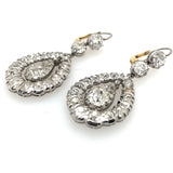 Edwardian platinum and old-cut diamond drop earrings, 1900 c.a.