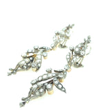 Victorian gold silver and diamond earrings