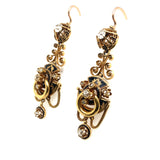 Victorian gold and diamond earrings