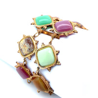 Bracciale georgiano in oro e agata