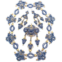 Museum quality antique gold enamelled Parure