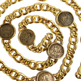 Bulgari gold and antique coin monete necklace