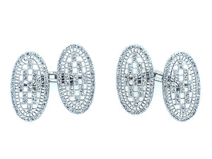 Gemelli Art Deco in platino con diamanti, 1920 c.a. 
