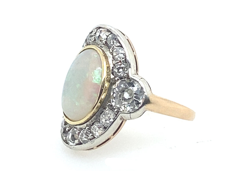 Victorian diamond and opal ring