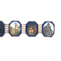 Importante bracciale romano in oro e micromosaico