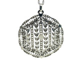 Edwardian platinum, diamond and pearl Garland style pendant