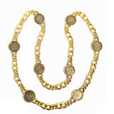 Bulgari gold and antique coin monete necklace