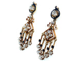 Victorian gold Chandelier earrings