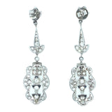 Boucles d'oreilles Art Déco en platine et diamants