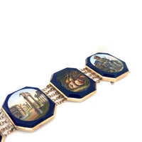 Importante bracciale romano in oro e micromosaico