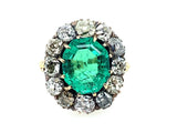 Victorian diamond and emerald ring
