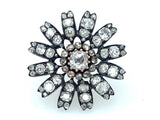 Victorian diamond daisy brooch