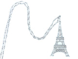 Art Déco platinum and diamond Tour Eiffel pendant