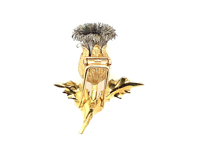 Spilla vintage Buccellati in oro e argento con cardo