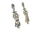 Belle Époque silver topped and diamond earrings
