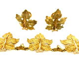 Buccellati yellow gold leave Parure