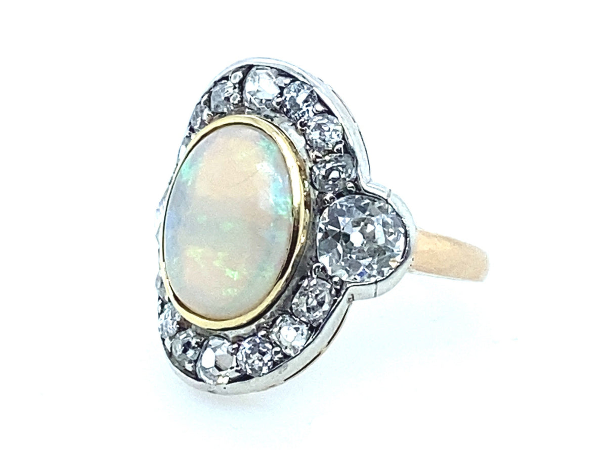 Victorian diamond and opal ring