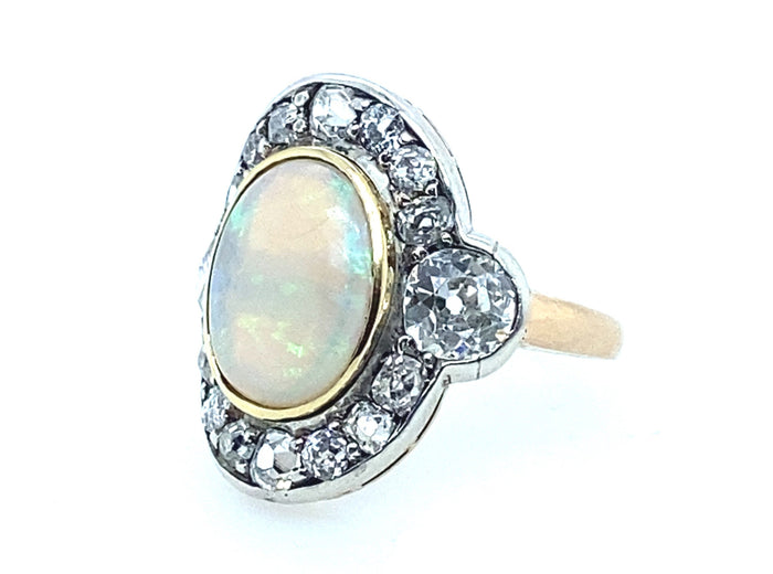 Victorian diamond and opal ring