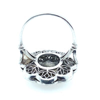 Edwardian platinum and diamond marguerite ring, 1910
