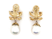 Buccellati diamond and pearl earrings