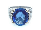 Important diamond and natural sapphire ring, 1960