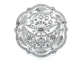 Edwardian platinum and diamond brooch pendant, 1900